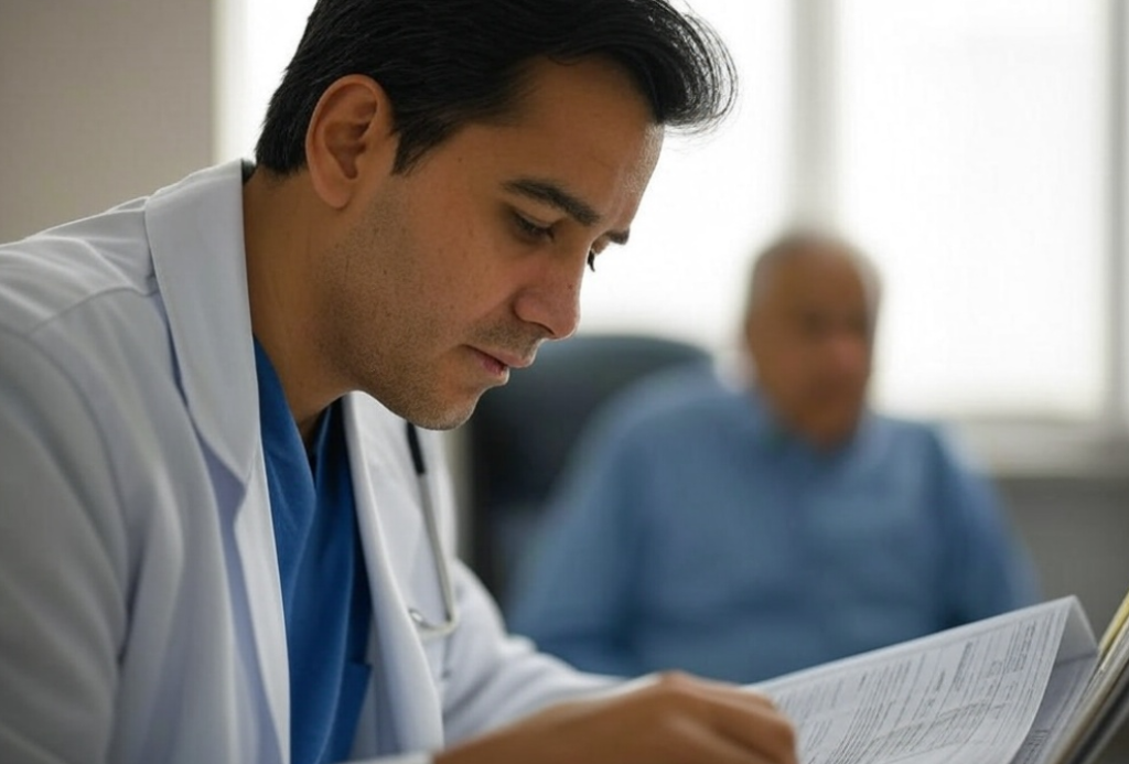 doctor with patient - hormone replacement therapy