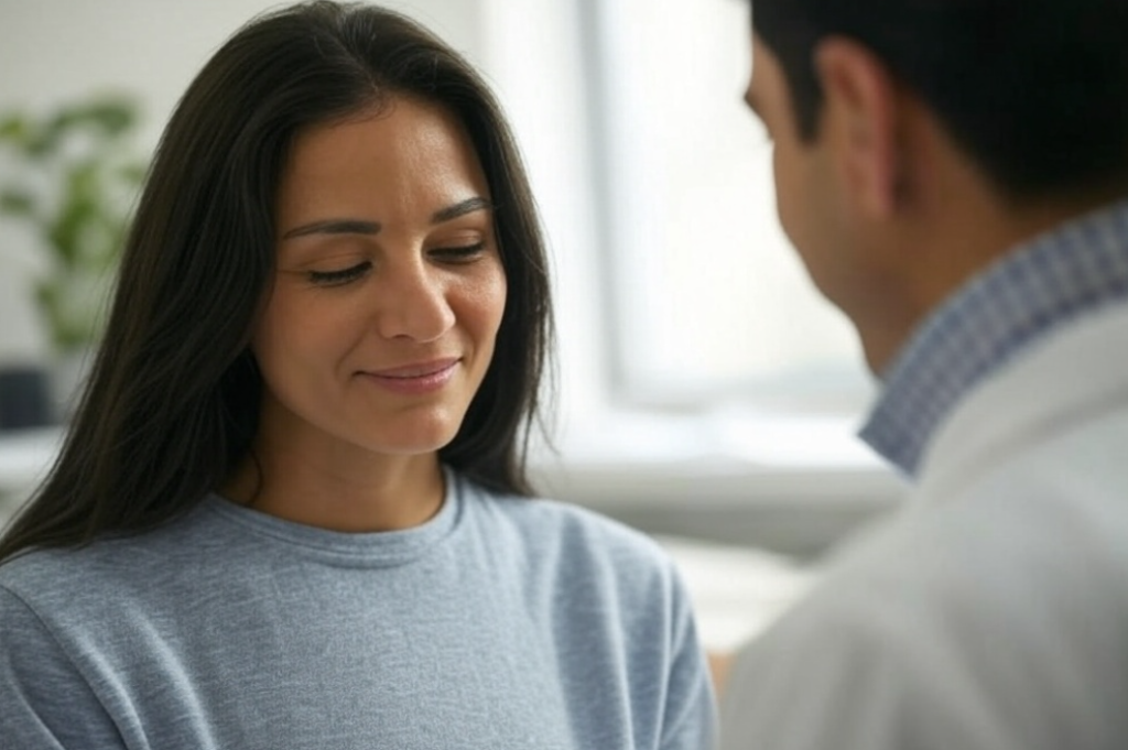 doctor and patient - women's health services in primary care