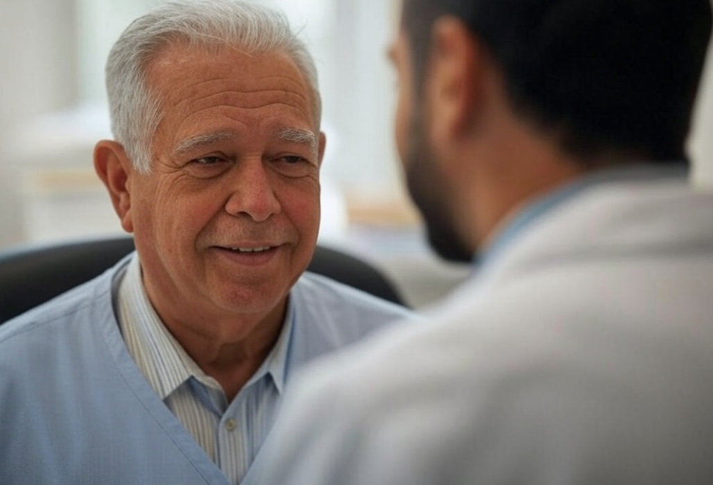 patient in clinic with doctor - Platelet-Rich Plasma (PRP) Injections for Arthritis Relief