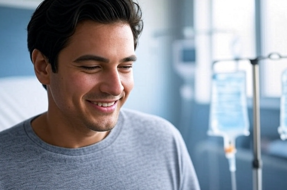 man receiving IV - What Is IV Micronutrition Myer’s Cocktail