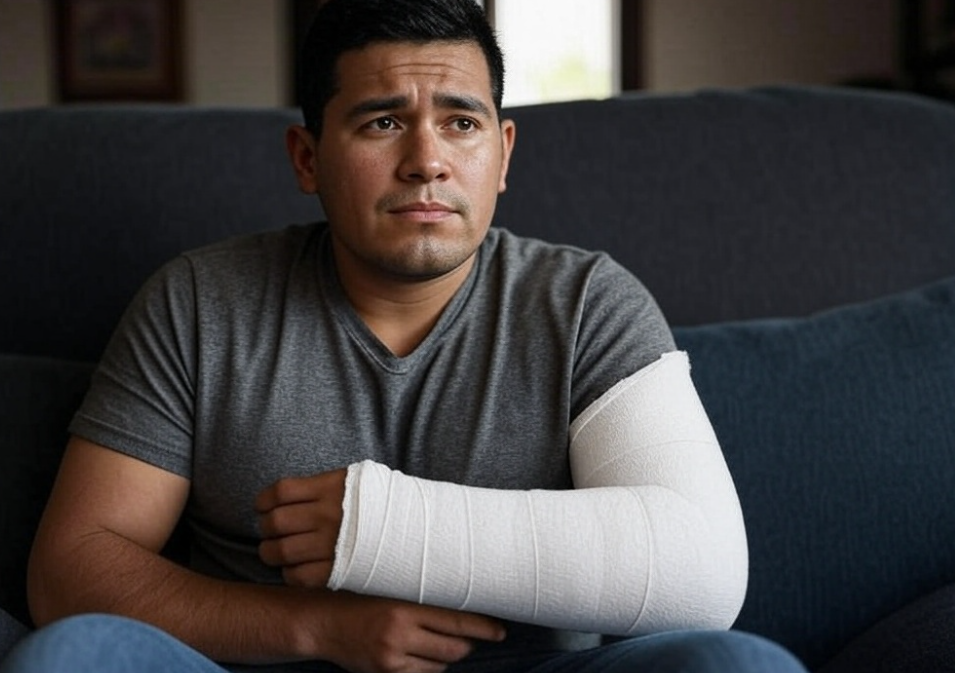 man with broken arm - What Conditions Can Orthobiologics Treat