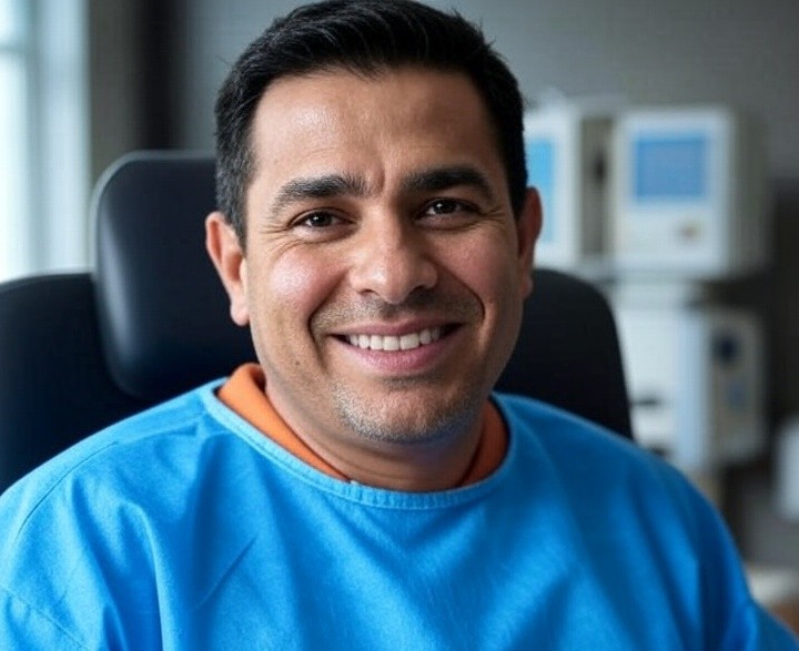 smiling man in clinic - Cryotherapy for Seborrheic Keratosis