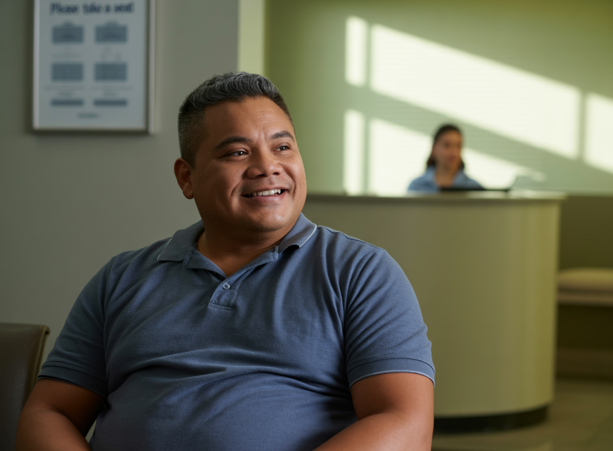 man in waiting room - Minor Skin Procedures in Primary Care