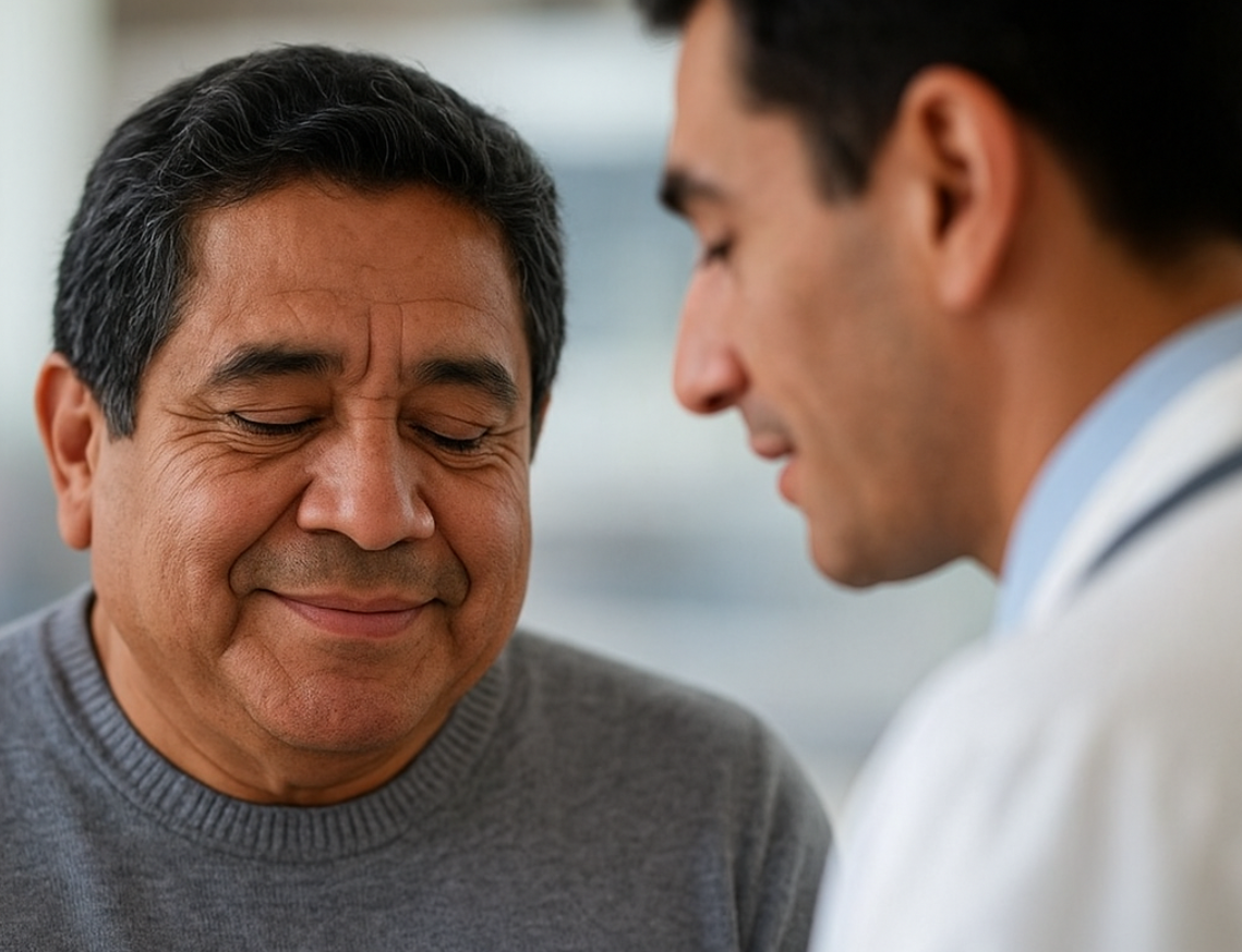 patient and doctor discussing In-Office Genital Wart Removal