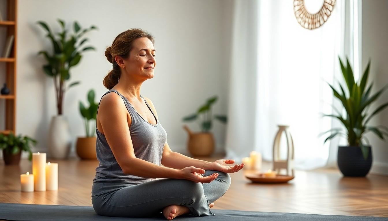 woman doing yoga as part of holistic health
