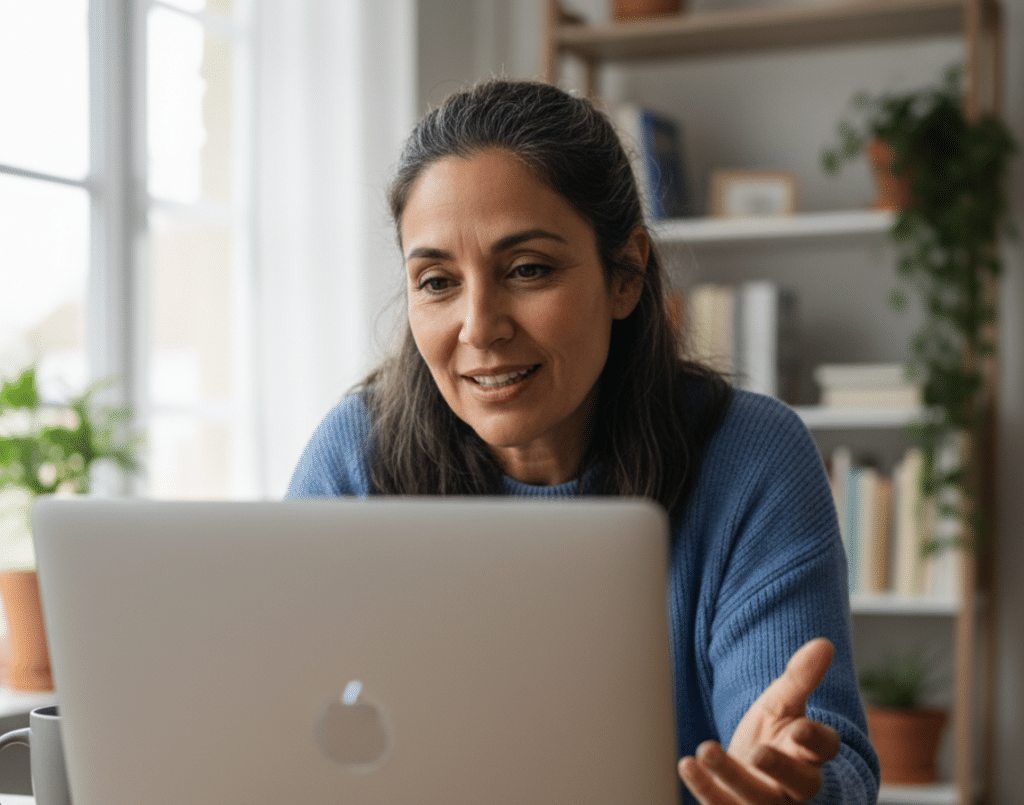 woman in telehealth consultation, showcasing the importance of accessible, personalized healthcare