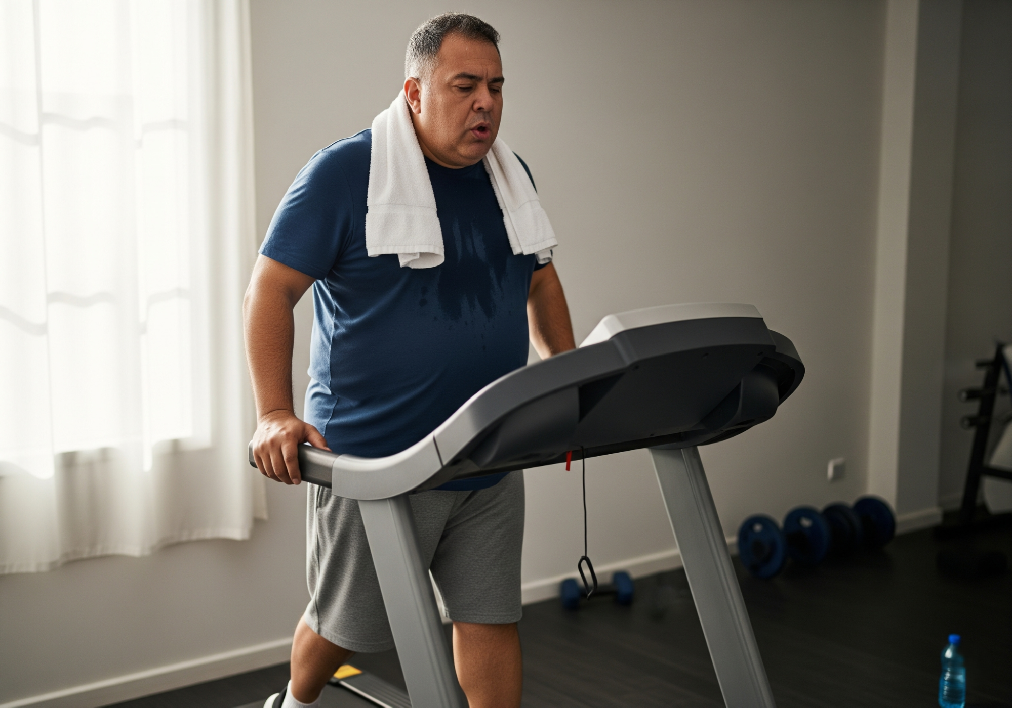 person working out on treadmill