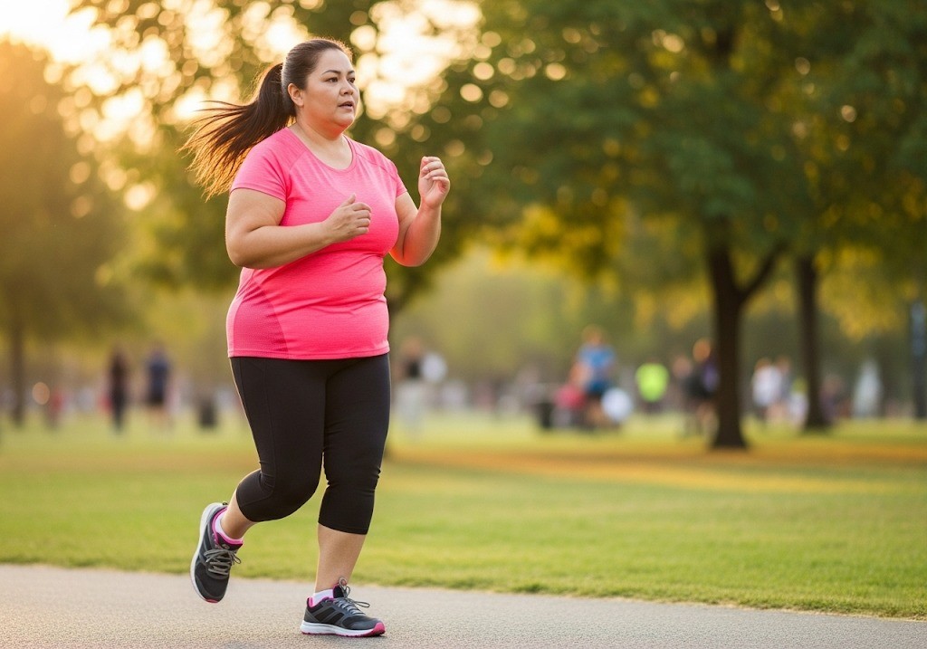 person jogging while considering laser treatment for fat loss