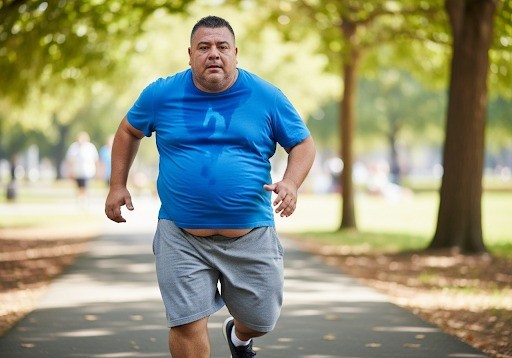 person jogging in park