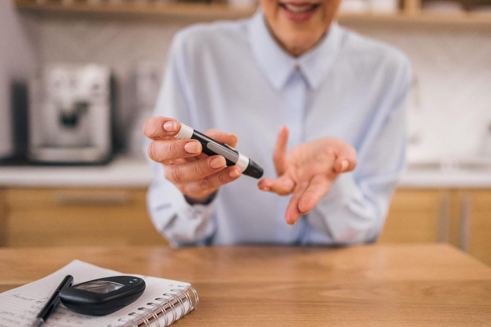 Balanced lifestyle improving blood sugar, heart health, and mood.