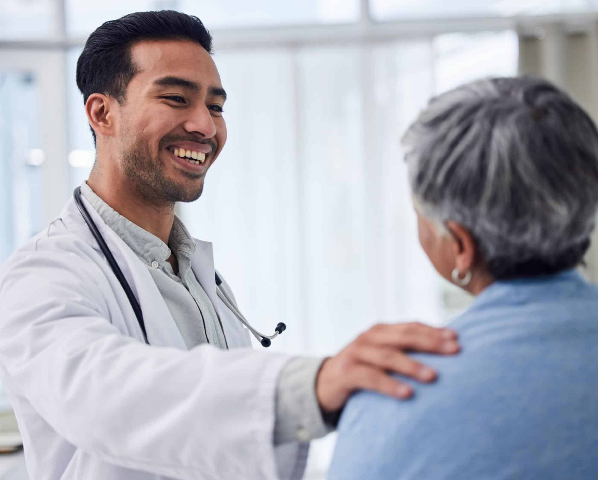 Doctor offering supportive care and encouragement to a patient in South Texas