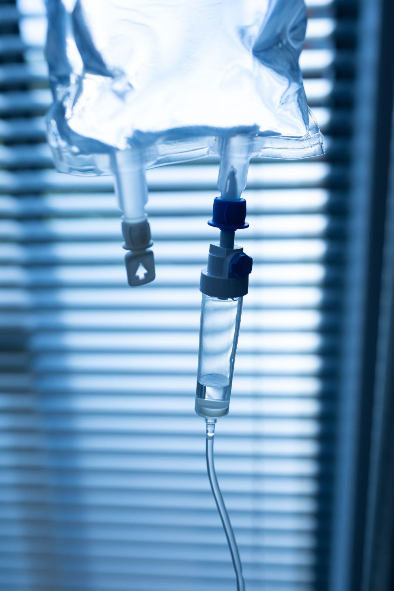 Close up of IV drip