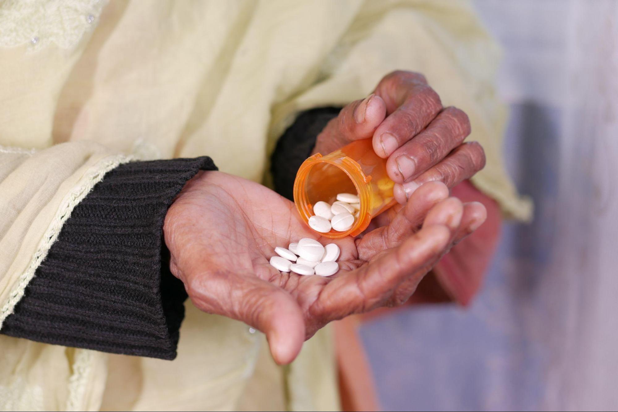 Prescription medication representing a comparison between traditional antidepressants and ketamine, including the ketamine NMDA receptor mechanism. 
